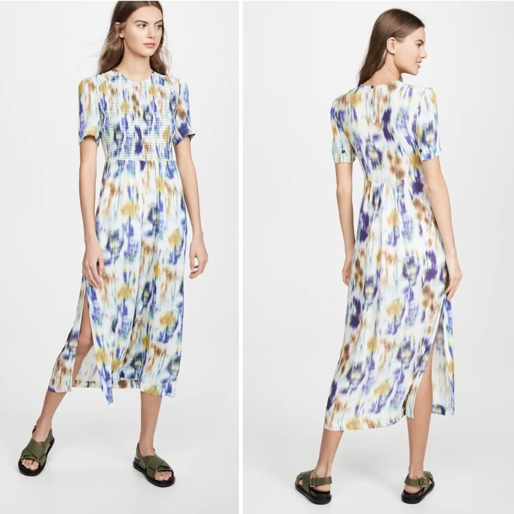 Baum Und Pferdgarten Dance Admaris Tie Dye Smock Bodice Stretch-Silk Dress